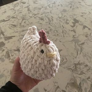 Mabel crocheted chicken